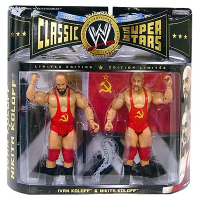 Figurine d'Action WWE 2008 Jakks Pacific Classic Superstars 2-Packs Series 9 Ivan Koloff &amp; Nikita Koloff