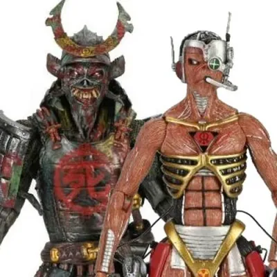 Iron Maiden Future Past World Tour Eddie Ultimate 7 Inch Scale Action Figure 2 Pack Samurai Eddie and Cyborg Eddie  Action Figures