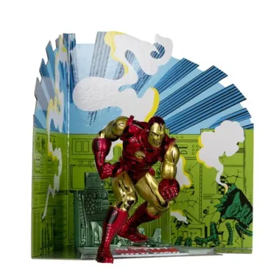 Figurine Posée Marvel Wave 1 Iron Man The Invincible Iron Man #126 Échelle 1/10 Avec Décor