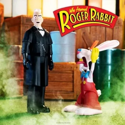 Figurine d'Action Qui veut la Peau de Roger Rabbit Roger Rabbit et Juge Doom Ensemble de 2 Exclusif SDCC 3 3/4 pouces