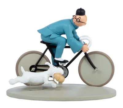 Figurine Tintin et Milou à Vélo Le Lotus Bleu Hors-Série en Couleur Édition Limitée