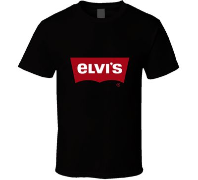 Elvis Mashup Levis Logo Funny Vintage Retro Style T-shirt