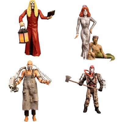 Figurine d'Action House of 1000 Corpses Ensemble de 4 Otis, Baby, DR Satan, Professor et parties de Corps pour construire Tiny Firefly