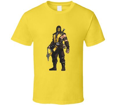 Mortal Kombat Scorpion Fatality Vintage Retro Style T-shirt