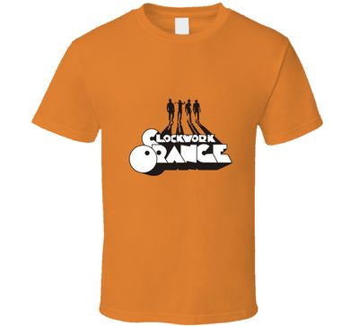 T-shirt Orange Mécanique Ombres du Gang Style Rétro Vintage