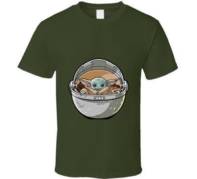 Star Wars The Mandalorian Child In Chair Vintage Retro Style T-shirt