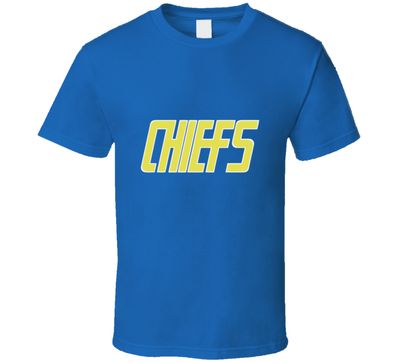 Slap Shot Chiefs Team Logo Vintage Retro Style T-shirt