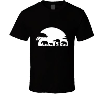 Star Wars At-at The Great Walk Of Life Mashup Vintage Retro Style T-shirt