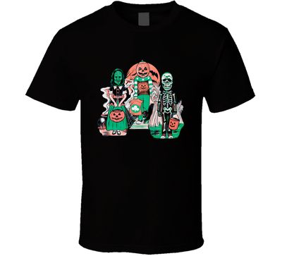 Halloween Horror Montage Vintage Retro Style Vintage Retro Style T-shirt