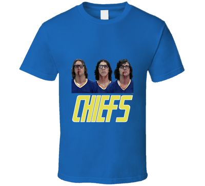 Slap Shot Hanson Brothers And Chiefs Team Logo Vintage Retro Style T-shirt