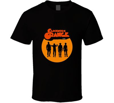 T-shirt Orange Mécanique Logo Gang Style Rétro Vintage