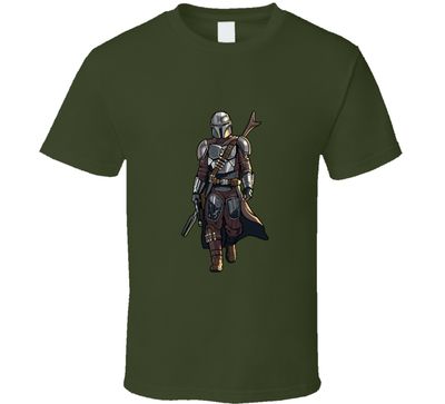 Star Wars The Mandalorian Walking Vintage Retro Style T-shirt