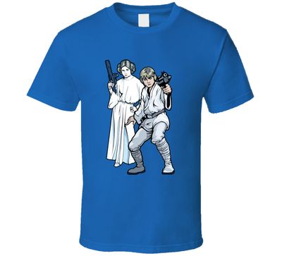 Star Wars Luke Skywalker And Leia Classic Vintage Retro Style Vintage Retro Style T-shirt