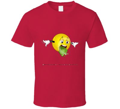 Happy Face Barfing Vintage Retro Style T-shirt