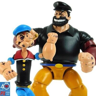 Figurine d'Action Popeye Classique Popeye VS Bluto Ensemble de 2 Échelle 1/12 Exclusif Previews