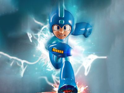 Mega Man Running Mega Man 13 Inch Limited Edition Statue