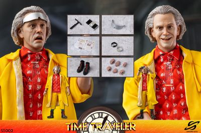 Figurine d'Action Retour Vers le Future Doc Brown ST002 Time Traveler Échelle 1/6