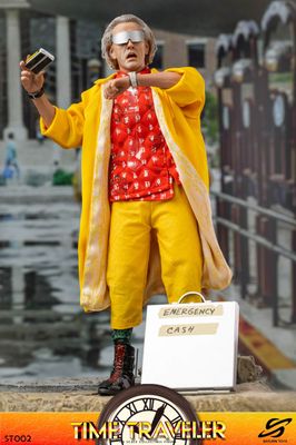Figurine d'Action Retour Vers le Future Doc Brown ST002 Time Traveler Échelle 1/6