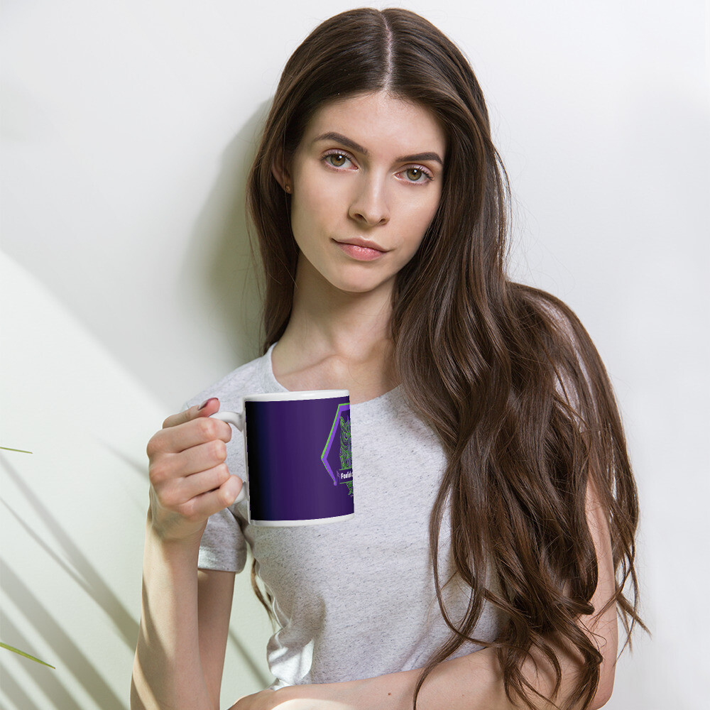 White glossy mug &quot;Foolish to be Wise&quot;