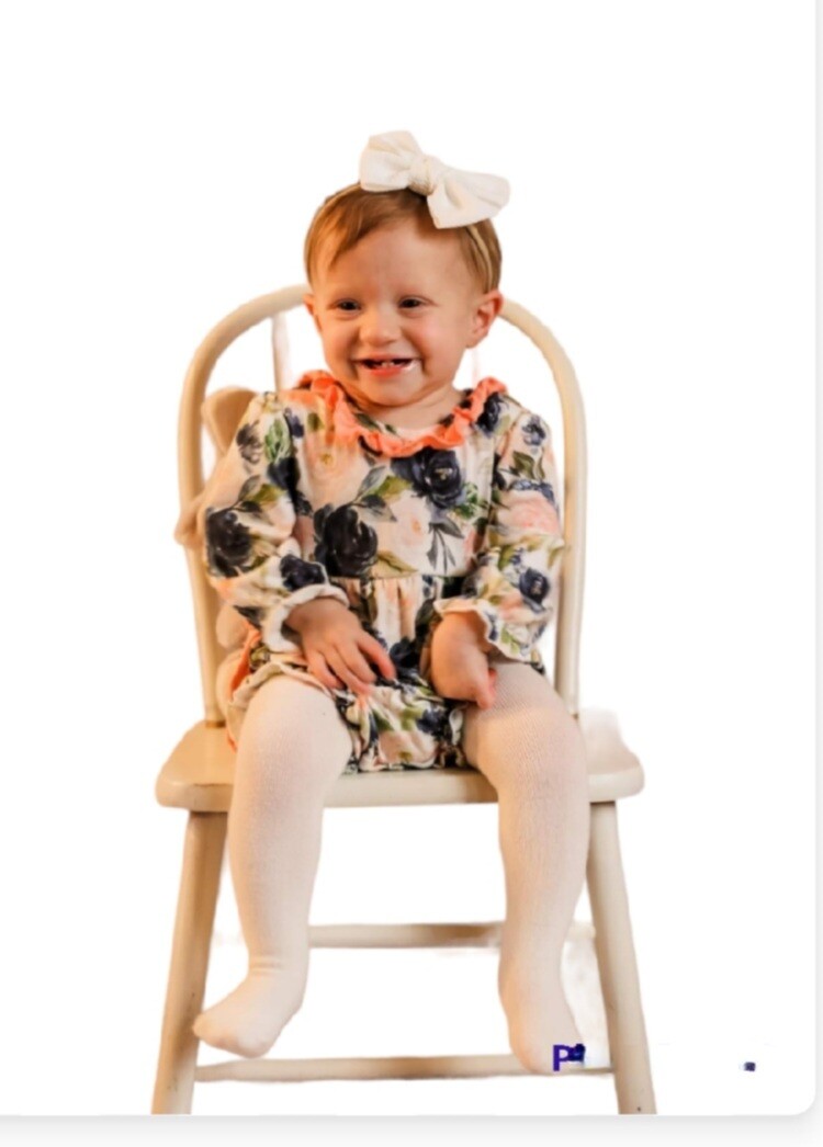 Navy Floral Print Romper