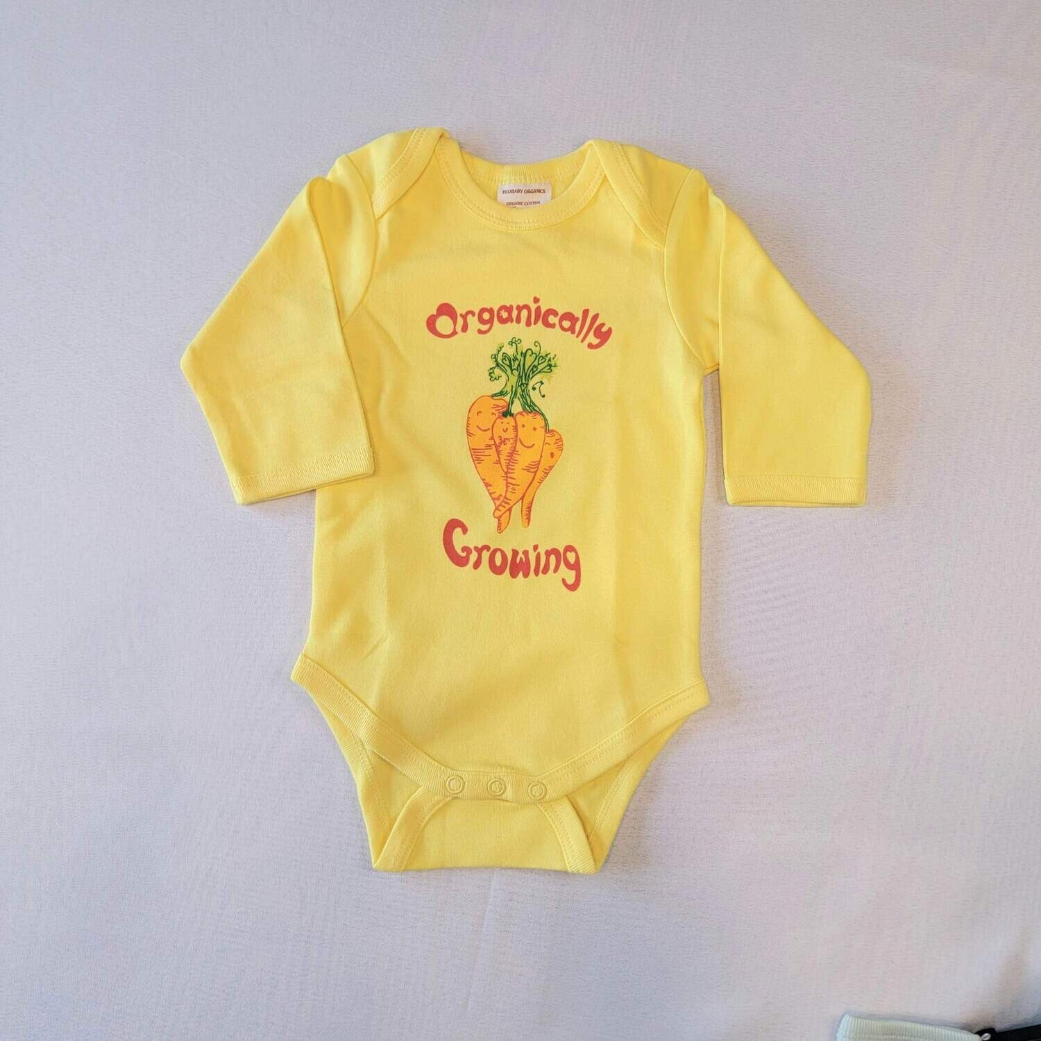 Long Sleeved / Organically Growing Onesies / Yellow /
6-12 months