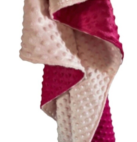 Minky Blanket Hot Pink &amp; Light Pink