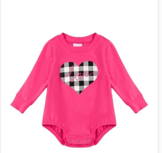 Plaid Heart Romper