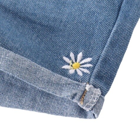 Daisy All-over Denim Shorts