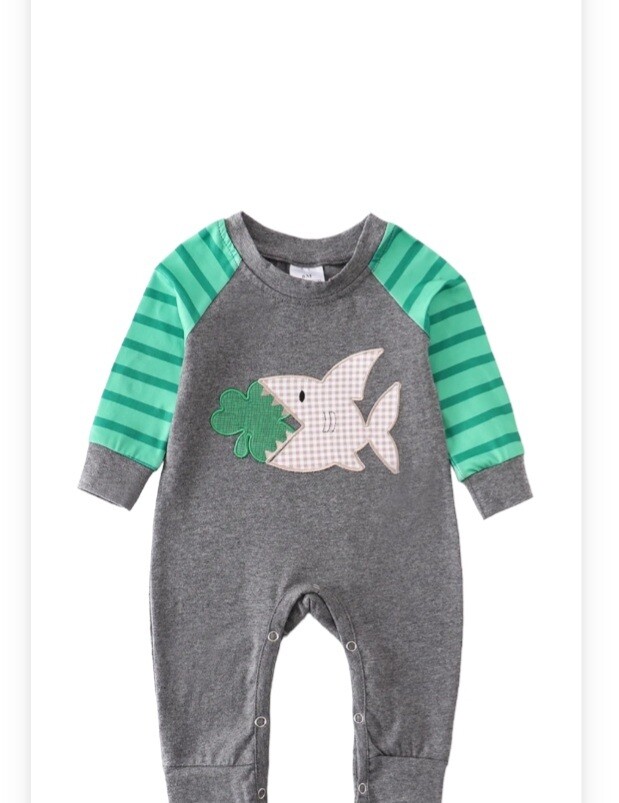Grey Shark &amp; Clover Romper