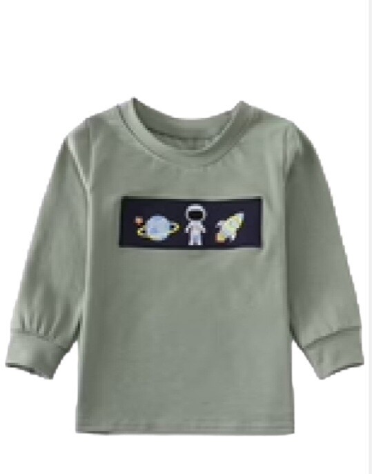 Long Sleeved Embroidered Tshirt /
Astronaut