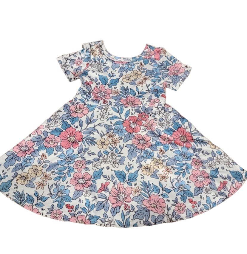 Pink &amp; Blue Floral Party Dress