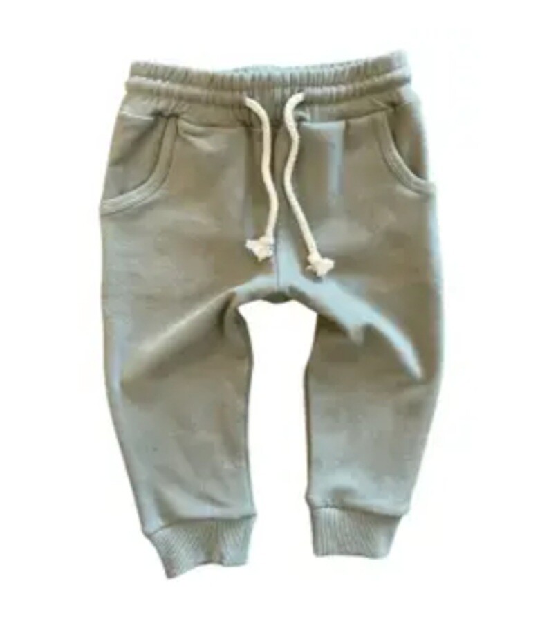 French Terry  Joggers - Organic Cotton/Sage