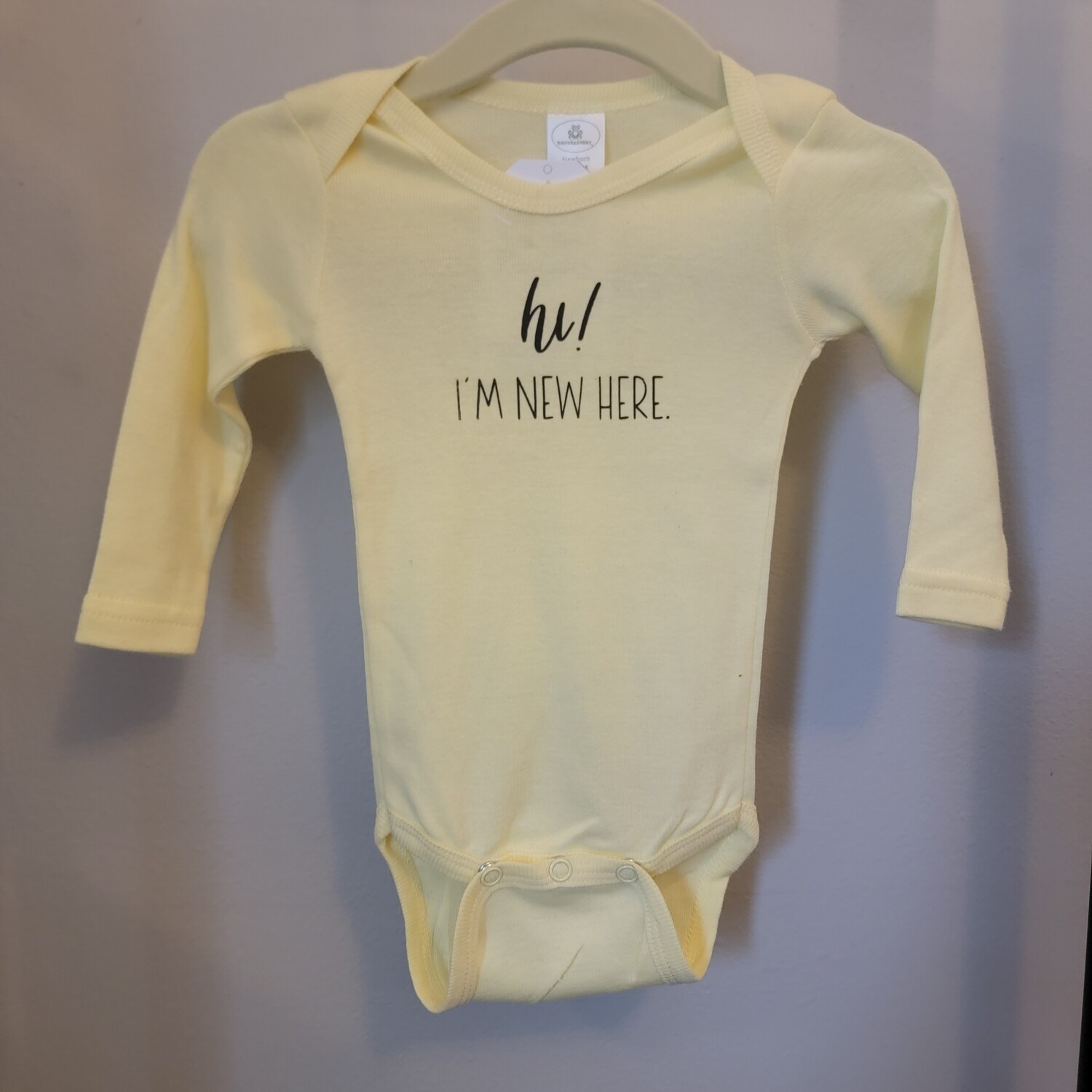 Hi! I&#39;m new here/ Long Sleeve 
/  Yellow/ NB