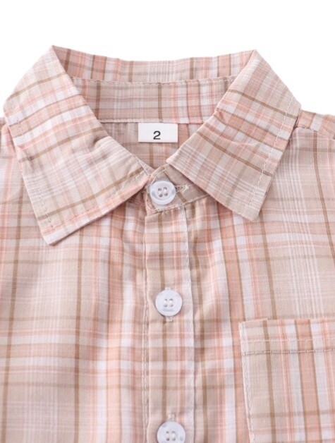 Button Up Collar Shirt 
Size 7