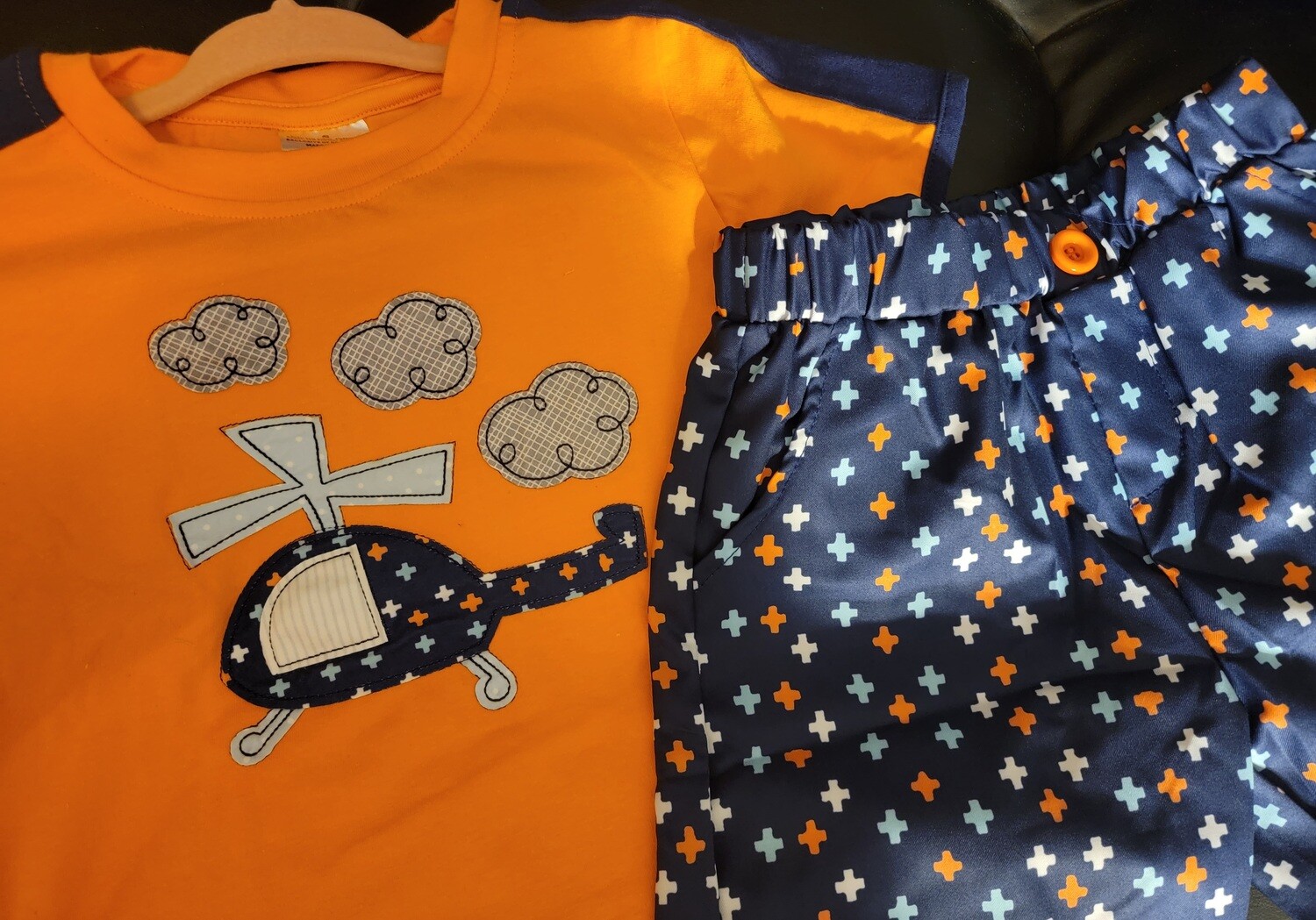 Fly High Helicopter Shorts Set