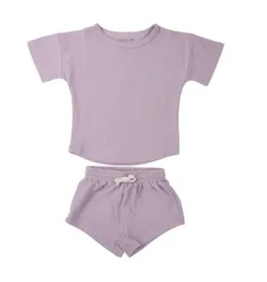 Summer Waffle Toddler  Top&amp;Bottom Set / 
Wild Orchid