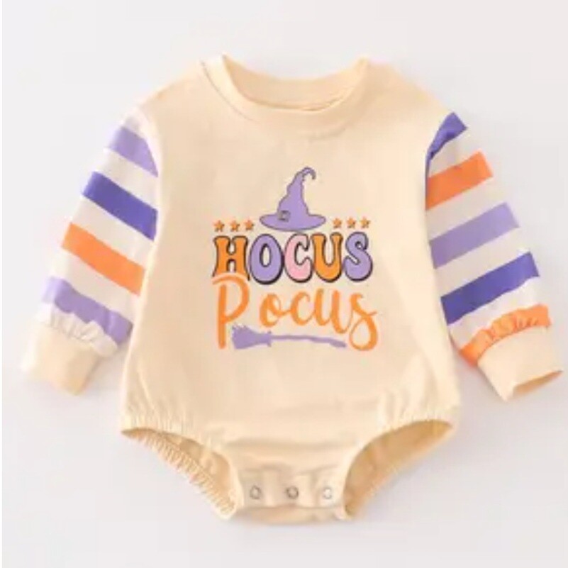 Hocus Pocus Stripe Bubble Romper