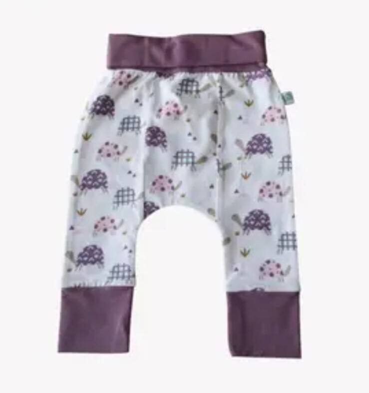 Grow With Me Harem Pants / 
Burgundy Tully Tortoise