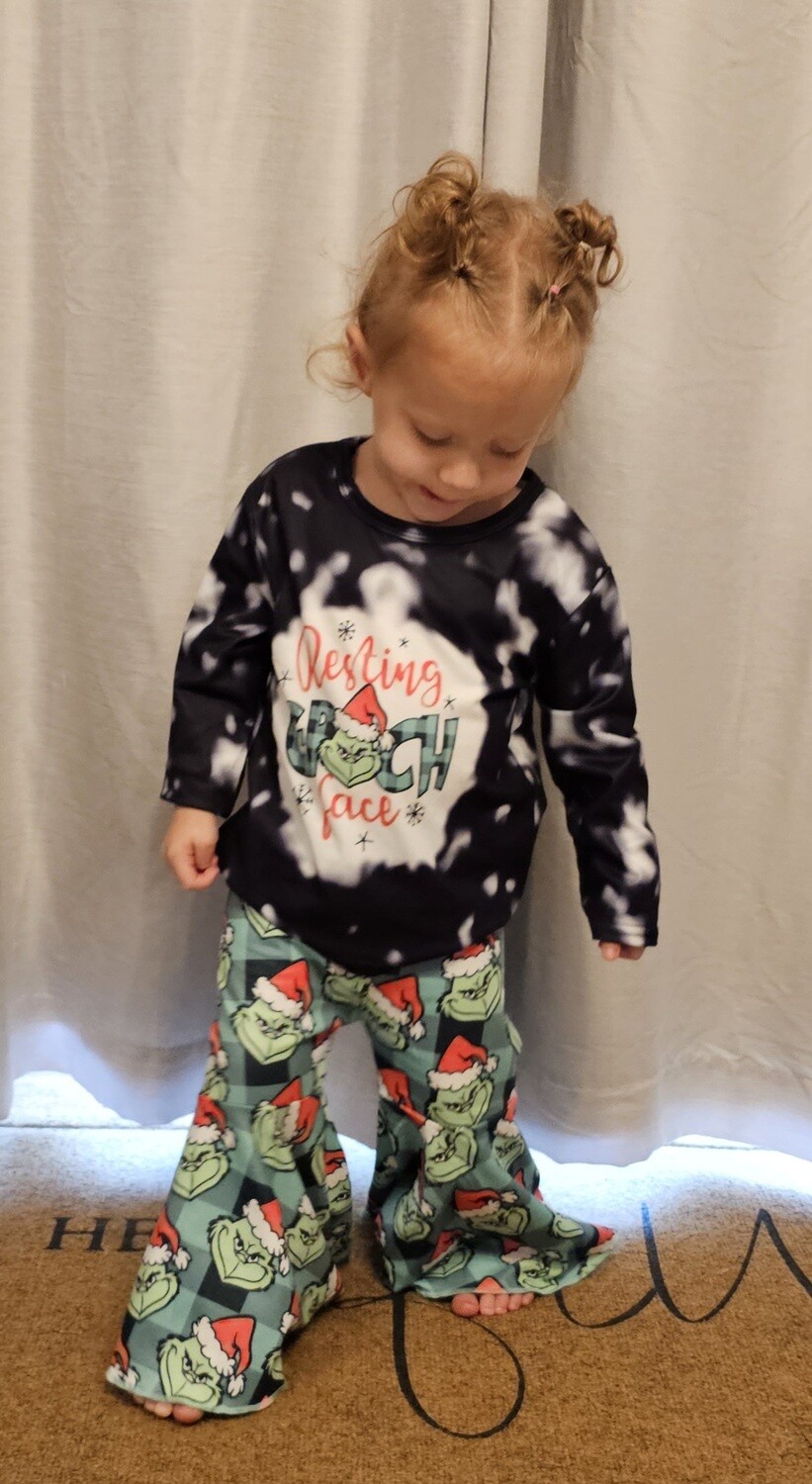 Grinch Bell Bottom Set &quot;Resting Grinch Face&quot;