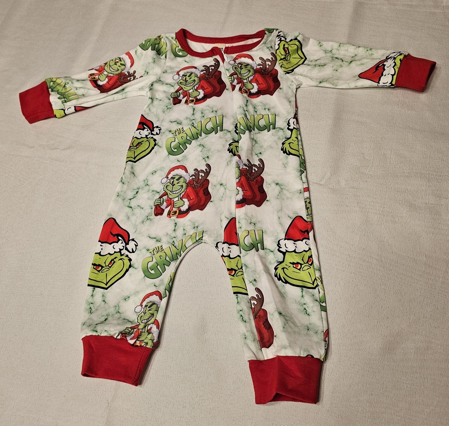 Grinch Red&amp;Green Romper/
Infant