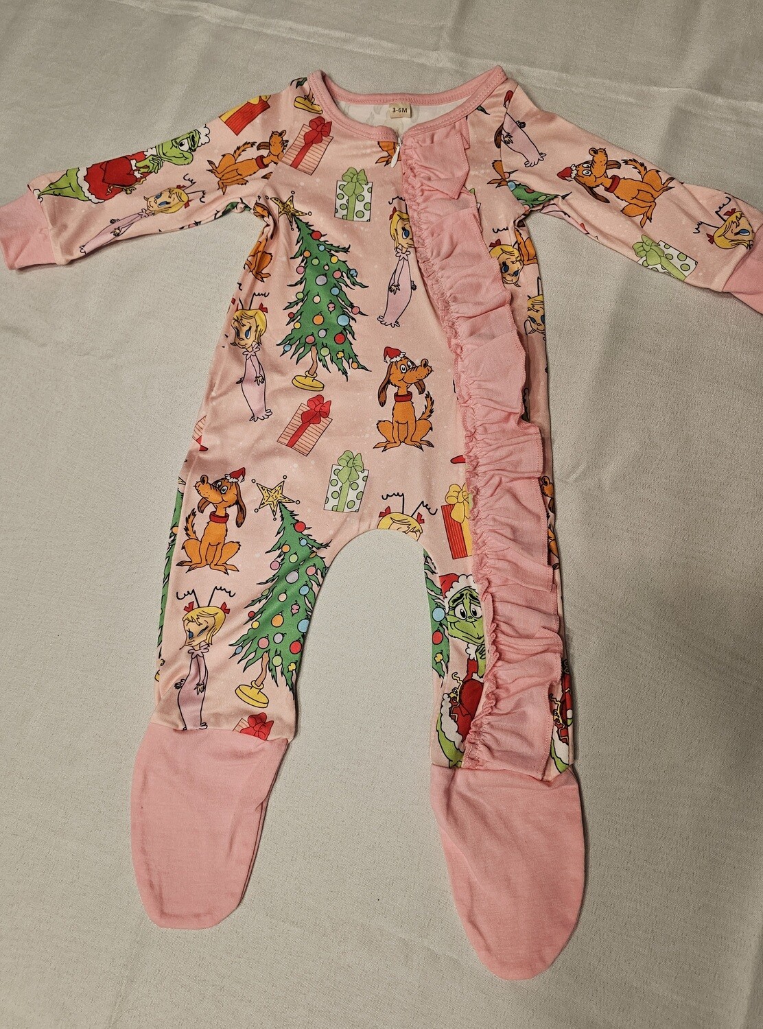 Grinch &amp; Cindy Lou Pink/Romper 
Infant