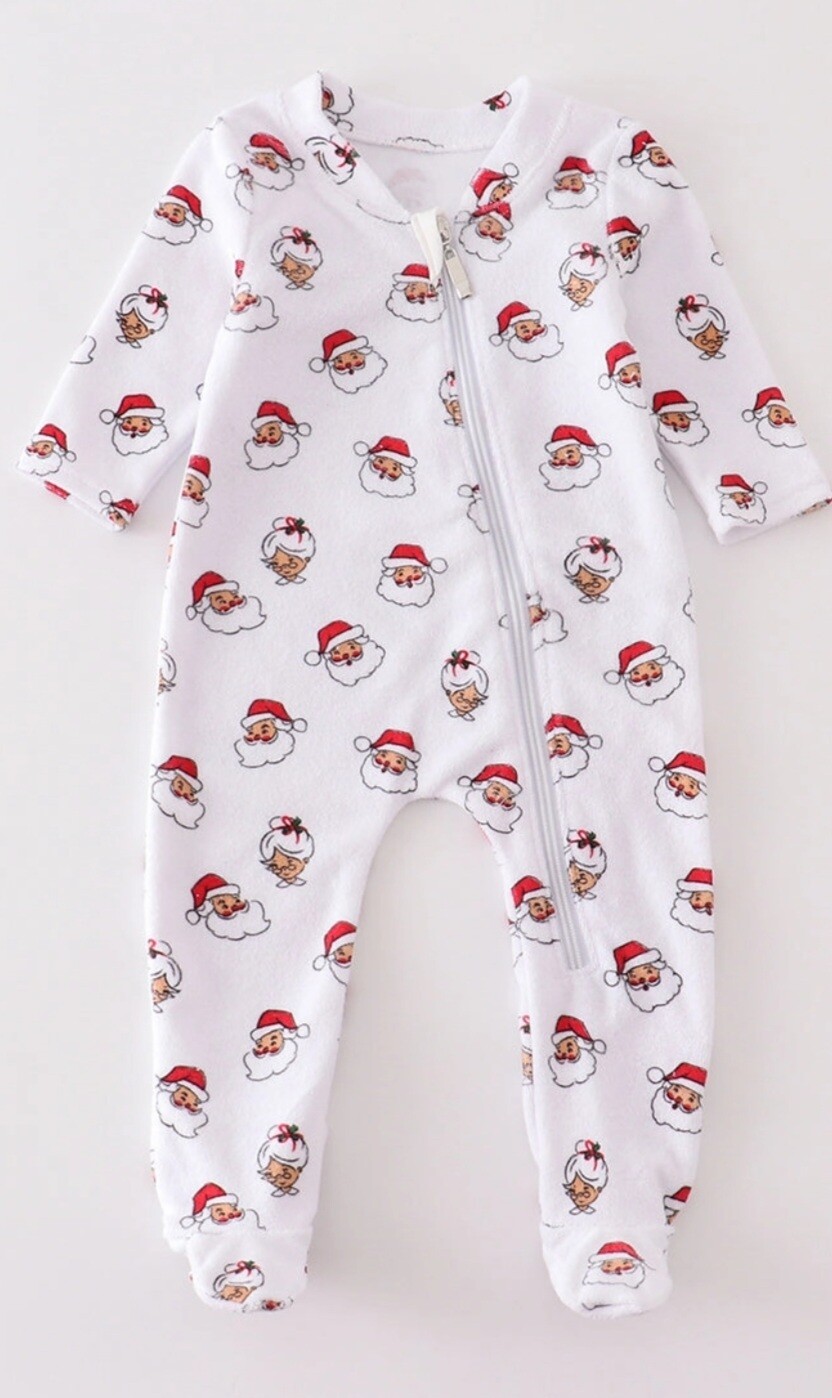 Santa Claus Print Sleepsuit/Boy