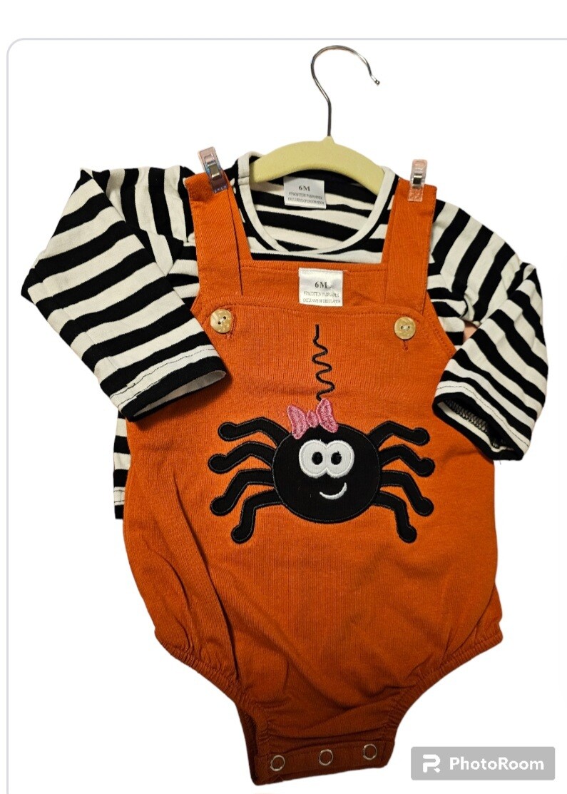Cute Spider Bib Romper/
2 piece Set