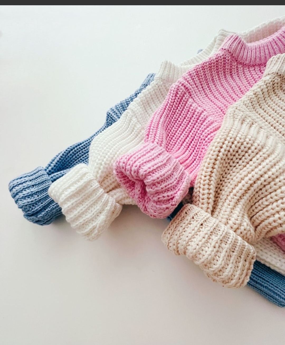 Chunky Knit Sweater  Blue or Rust