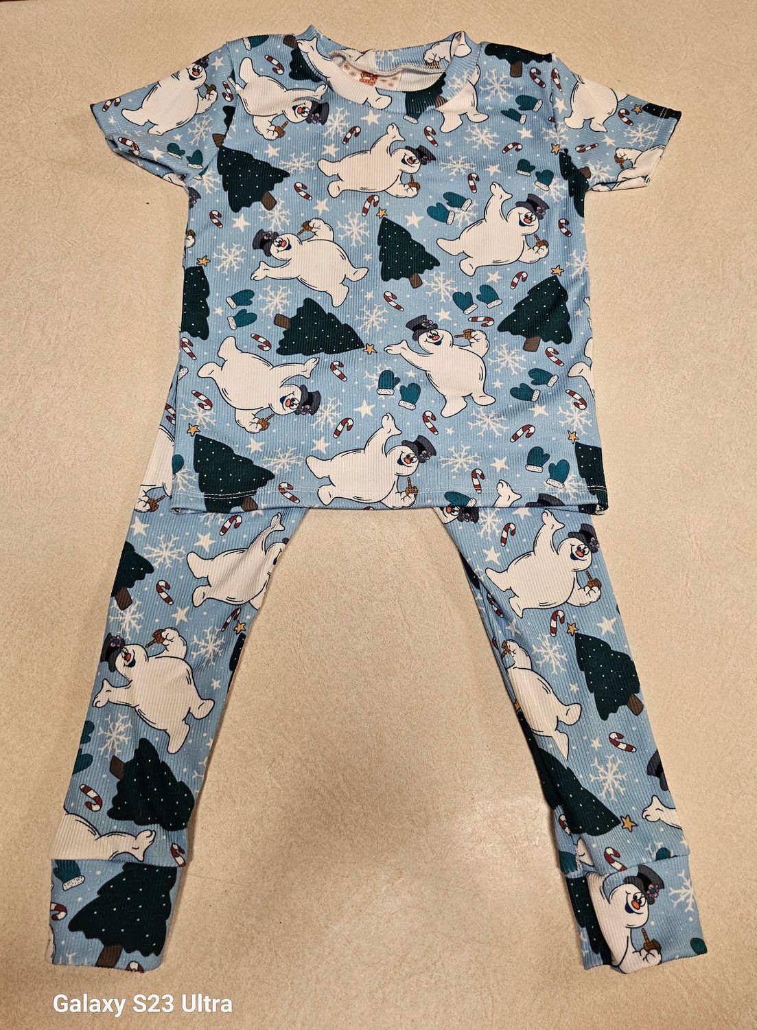 Christmas Pajamas Set. Classic Frosty the Snowman / 3T