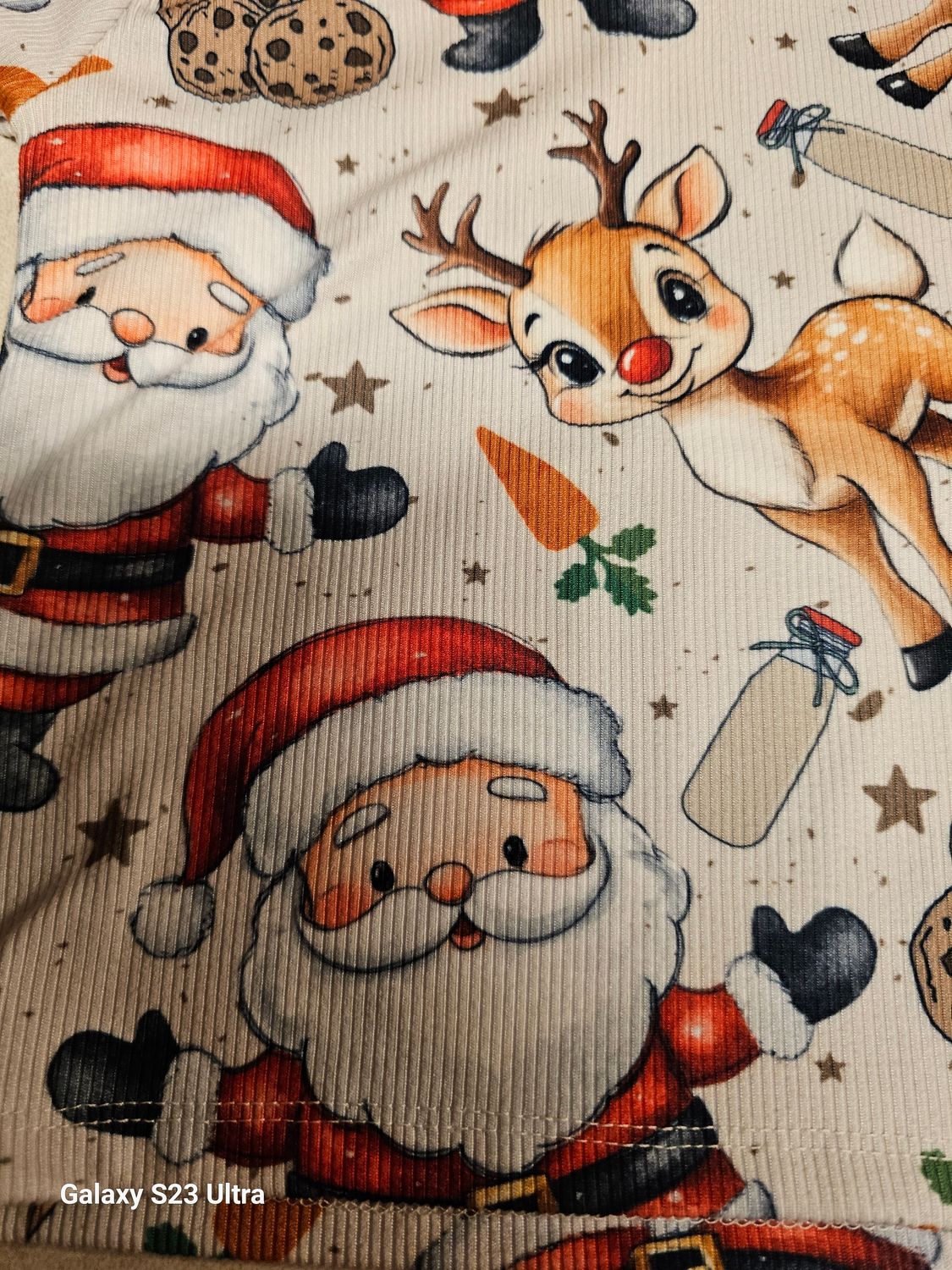 Christmas Pajamas Set/ Santa &amp; Rudolph with Treats/ 9-12 Months