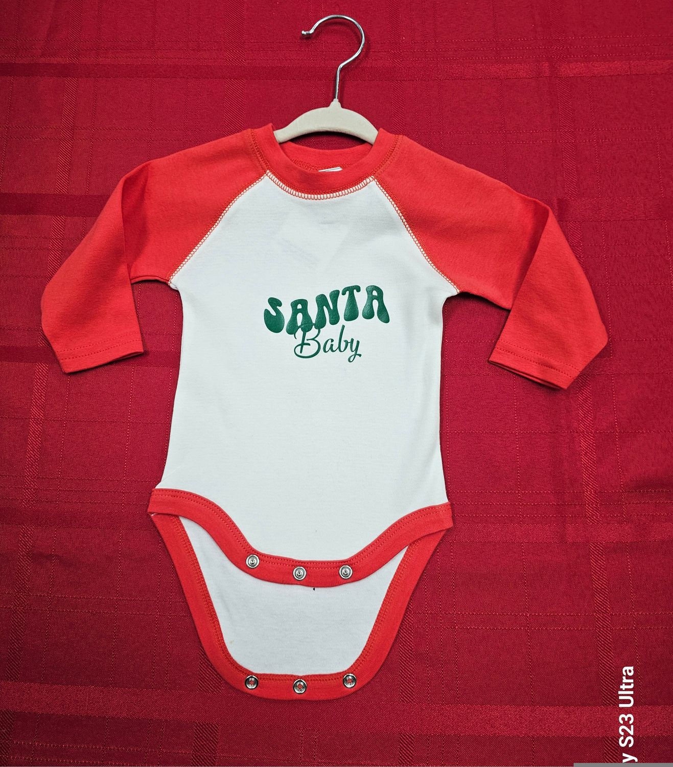 SANTA BABY ONESIE