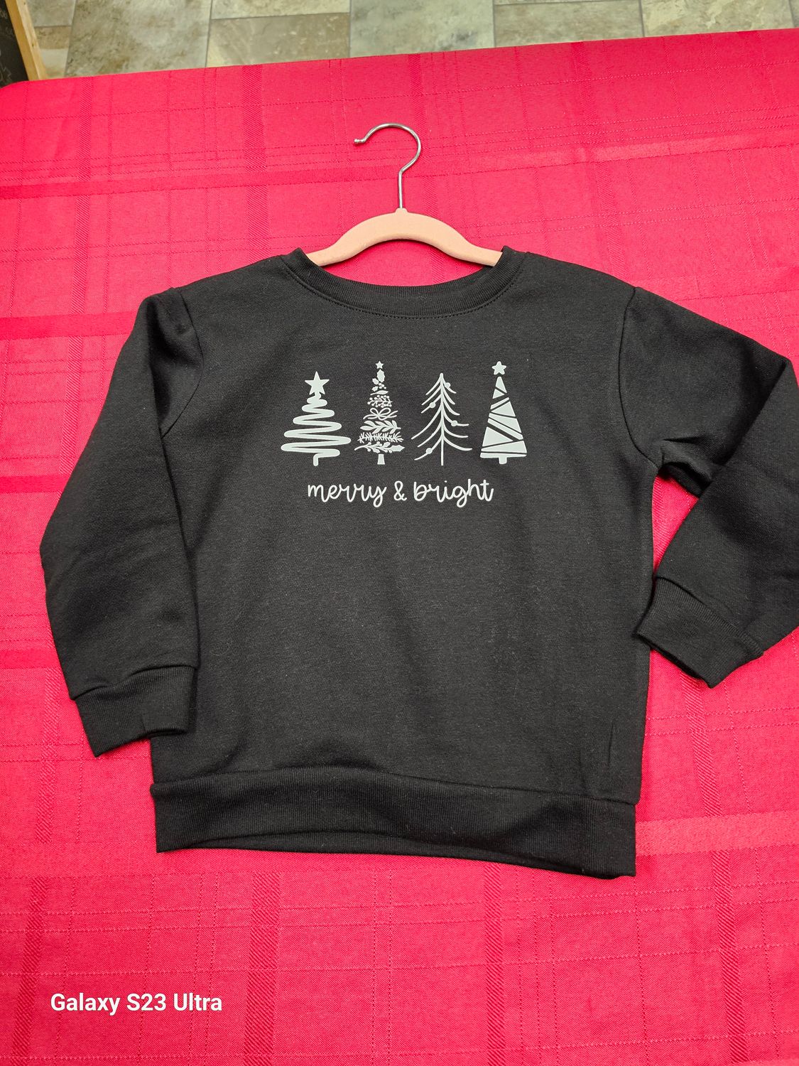 Merry And Bright Sweatshirt/ available in Toddler,  child &amp; adult