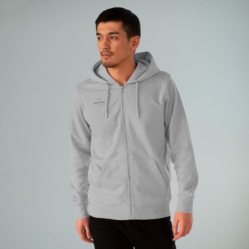 Crisp Cutz Mobile Barbershop Logo Men&#39;s Cultivator Zip Hoodie