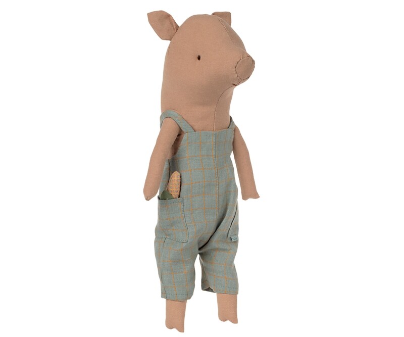 Maileg Schwein im Overall